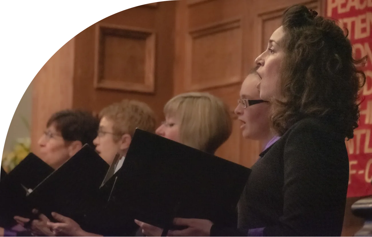 Kings Chorale singers rehearsing together